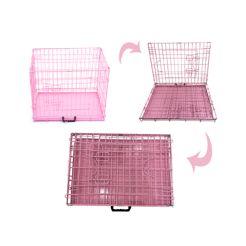 Gabbia per cani metallici a filo pieghevole Gabbia per cani metallici a filo pieghevole
