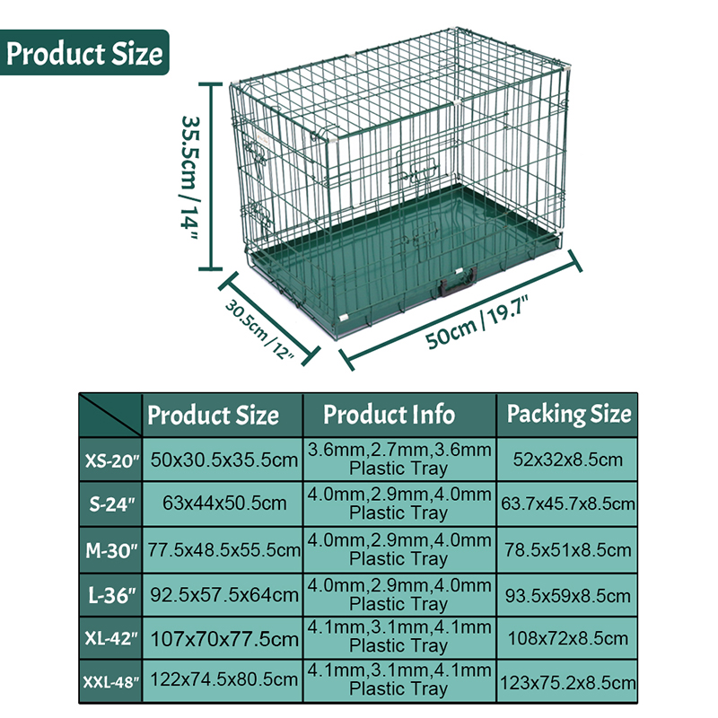 Gabbia per cani metallici a filo pieghevole Gabbia per cani metallici a filo pieghevole