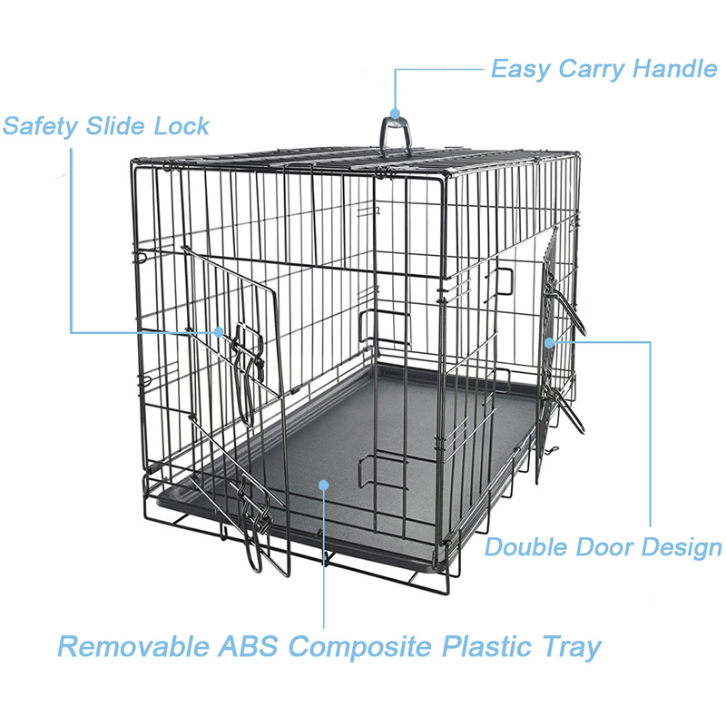 Gabbia per cani metallici a filo pieghevole Gabbia per cani metallici a filo pieghevole