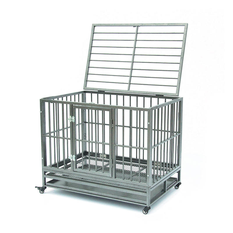 Gabbia per cani metallici a tubo pesante aperto Gabbia per cani metallici a tubo pesante aperto