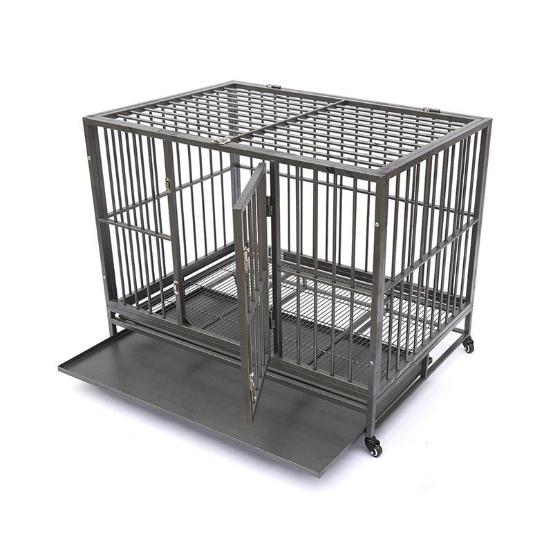 Gabbia per cani metallici a tubo pesante aperto Gabbia per cani metallici a tubo pesante aperto