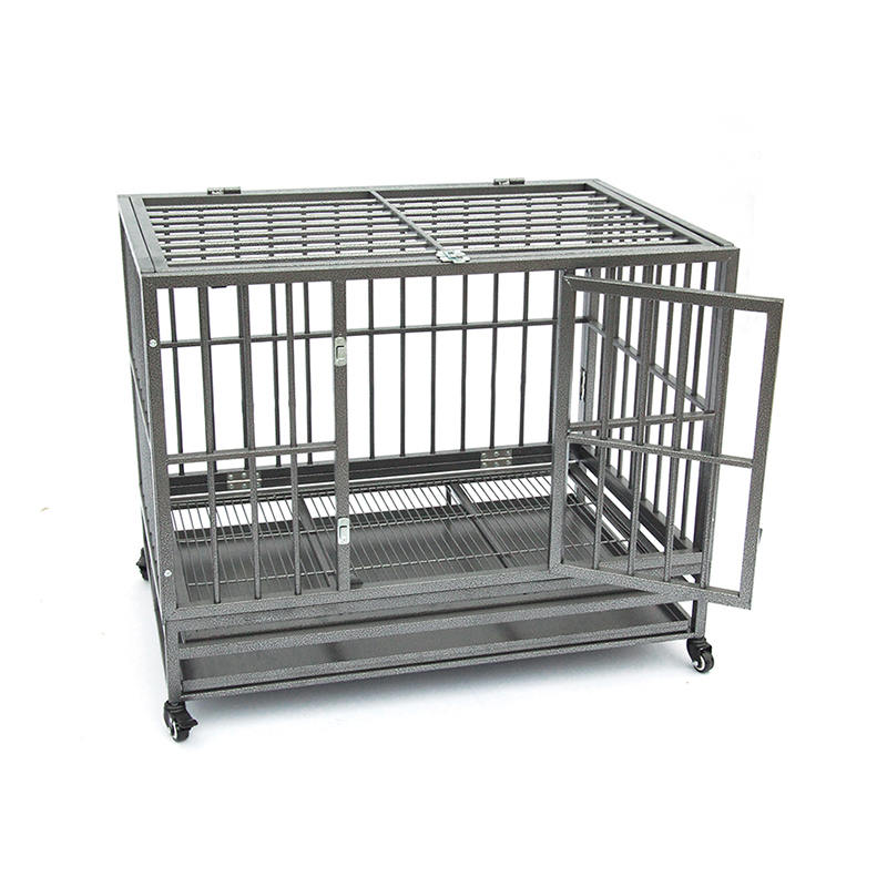 Gabbia per cani metallici a tubo pesante aperto Gabbia per cani metallici a tubo pesante aperto