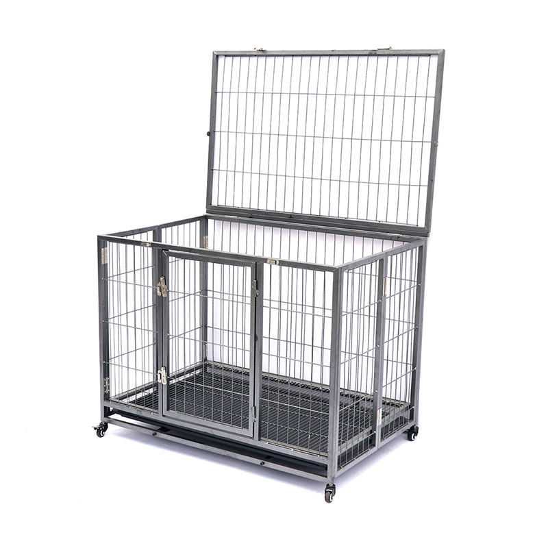 Cage del cane metallico pieghevole a tubo superiore aperto Cage del cane metallico pieghevole a tubo superiore aperto