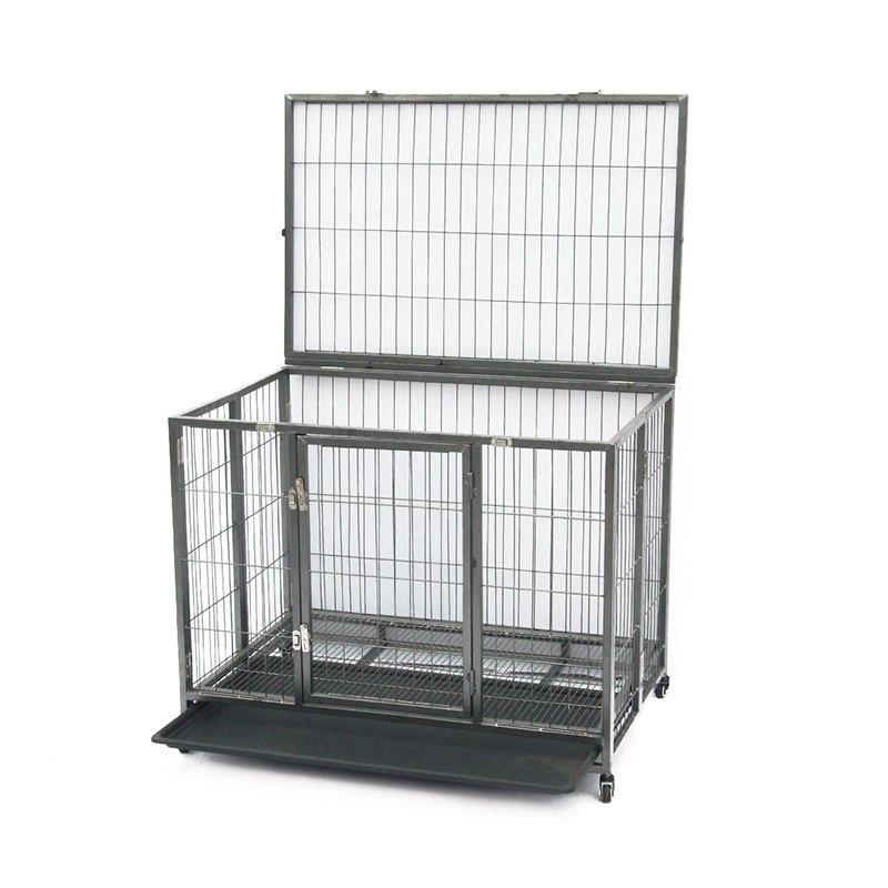 Cage del cane metallico pieghevole a tubo superiore aperto Cage del cane metallico pieghevole a tubo superiore aperto