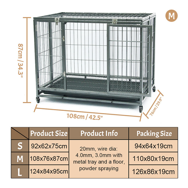 Cage del cane metallico pieghevole a tubo superiore aperto Cage del cane metallico pieghevole a tubo superiore aperto