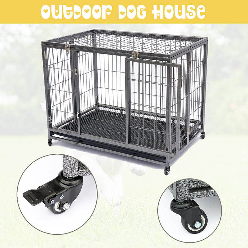 Cage del cane metallico pieghevole a tubo superiore aperto Cage del cane metallico pieghevole a tubo superiore aperto