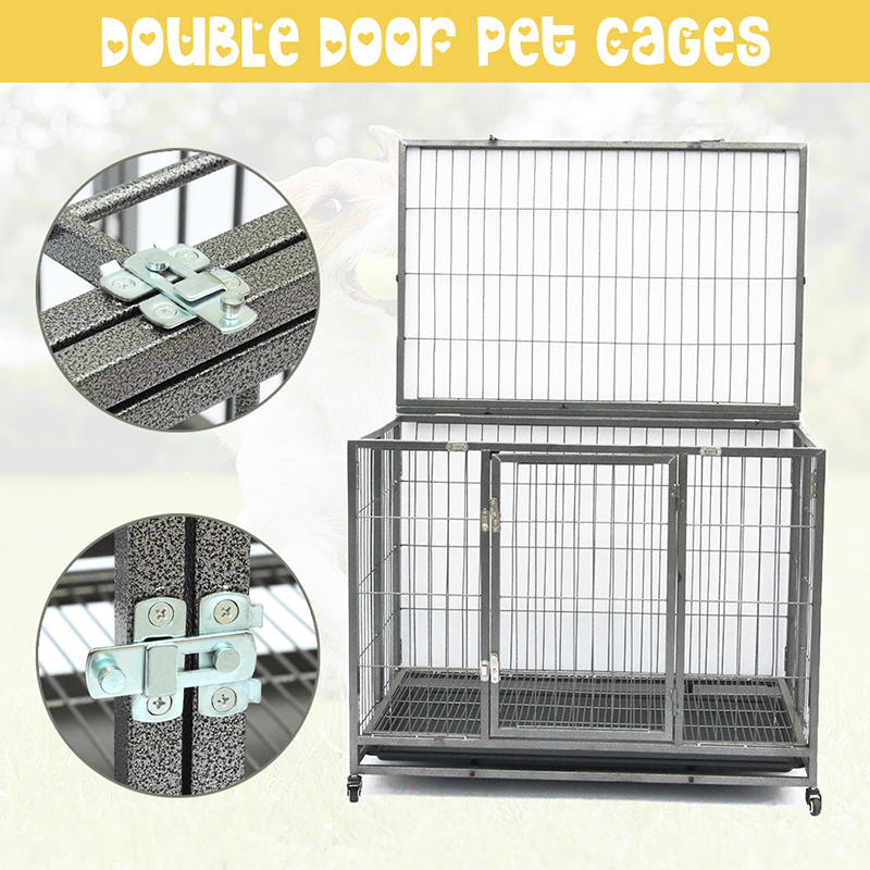Cage del cane metallico pieghevole a tubo superiore aperto Cage del cane metallico pieghevole a tubo superiore aperto