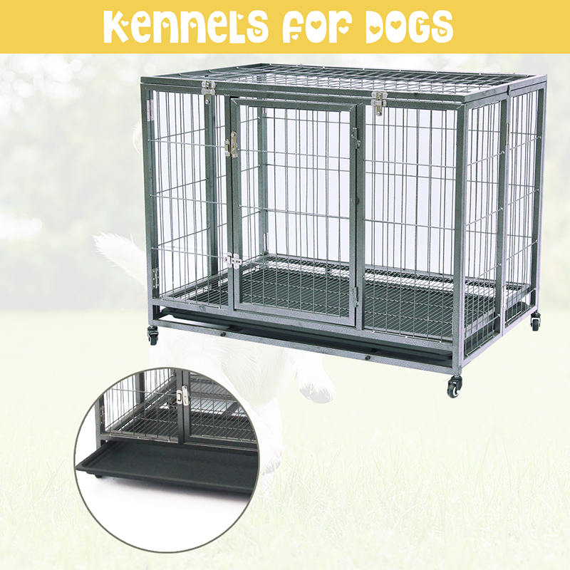 Cage del cane metallico pieghevole a tubo superiore aperto Cage del cane metallico pieghevole a tubo superiore aperto