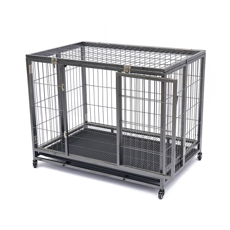 Cage del cane metallico pieghevole a tubo superiore aperto