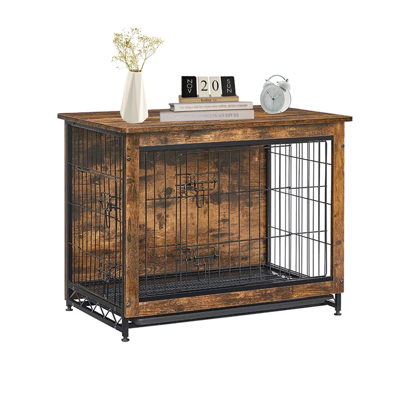 Cage per cani in legno interno rustico marrone Cage per cani in legno interno rustico marrone