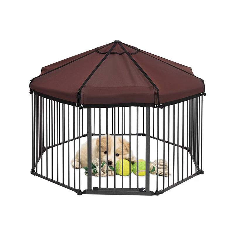 Tubo da servizio pesante esterno Gabbia per cani grandi con copertura impermeabile Tubo da servizio pesante esterno Gabbia per cani grandi con copertura impermeabile