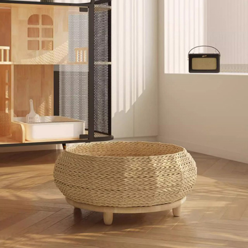 Nest di carta kraft naturale fatti a mano Letto per gatto intrecciato Nest di carta kraft naturale fatti a mano Letto per gatto intrecciato