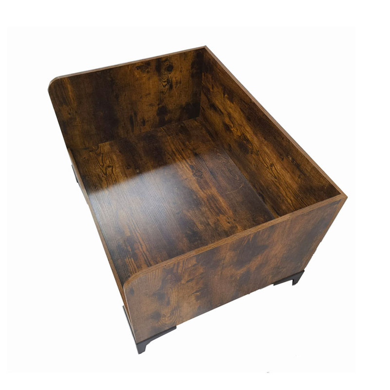 Moderno letto per cani elevato in legno interno con telaio Moderno letto per cani elevato in legno interno con telaio