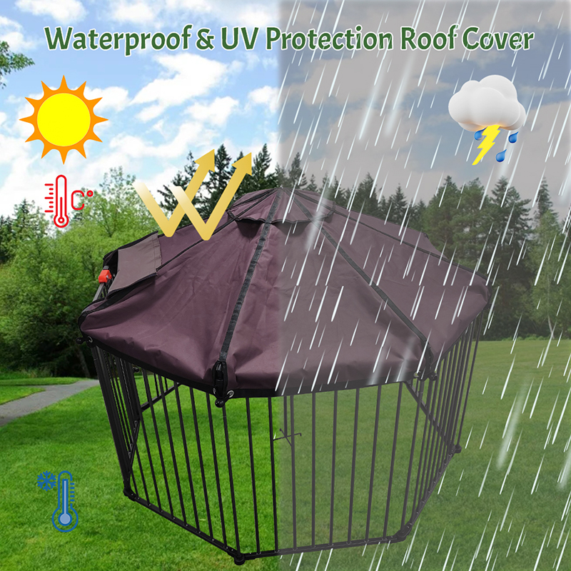 Tubo da servizio pesante esterno Gabbia per cani grandi con copertura impermeabile Tubo da servizio pesante esterno Gabbia per cani grandi con copertura impermeabile