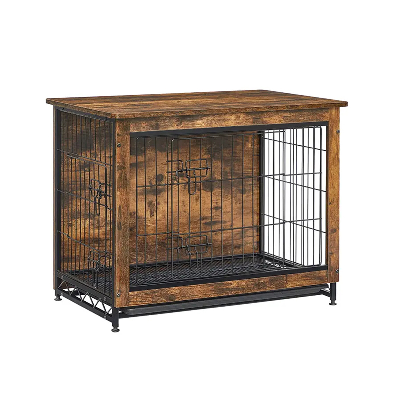 Cage per cani in legno interno rustico marrone Cage per cani in legno interno rustico marrone