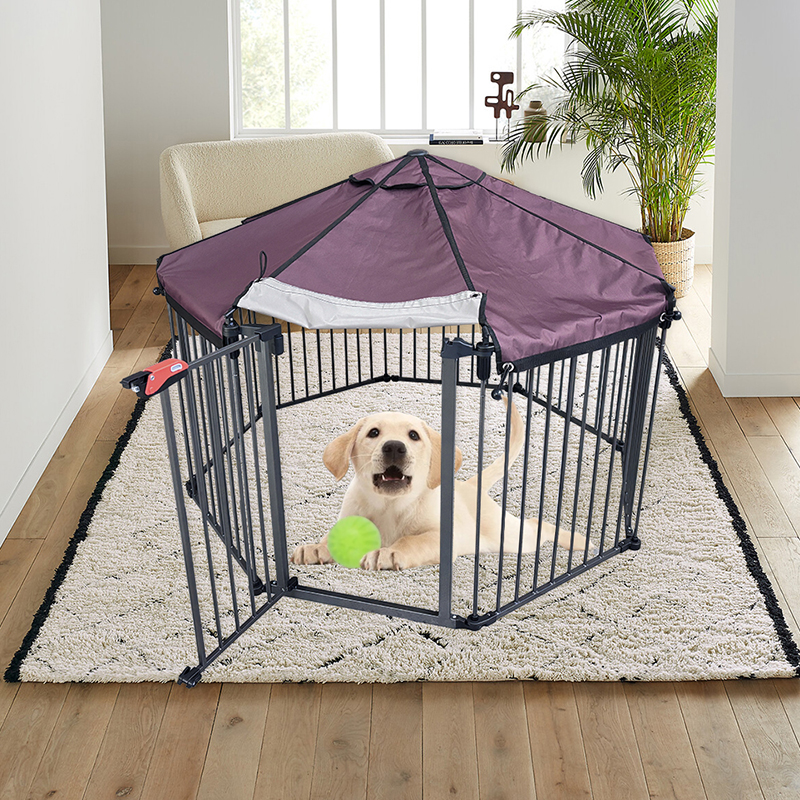 Tubo da servizio pesante esterno Gabbia per cani grandi con copertura impermeabile Tubo da servizio pesante esterno Gabbia per cani grandi con copertura impermeabile