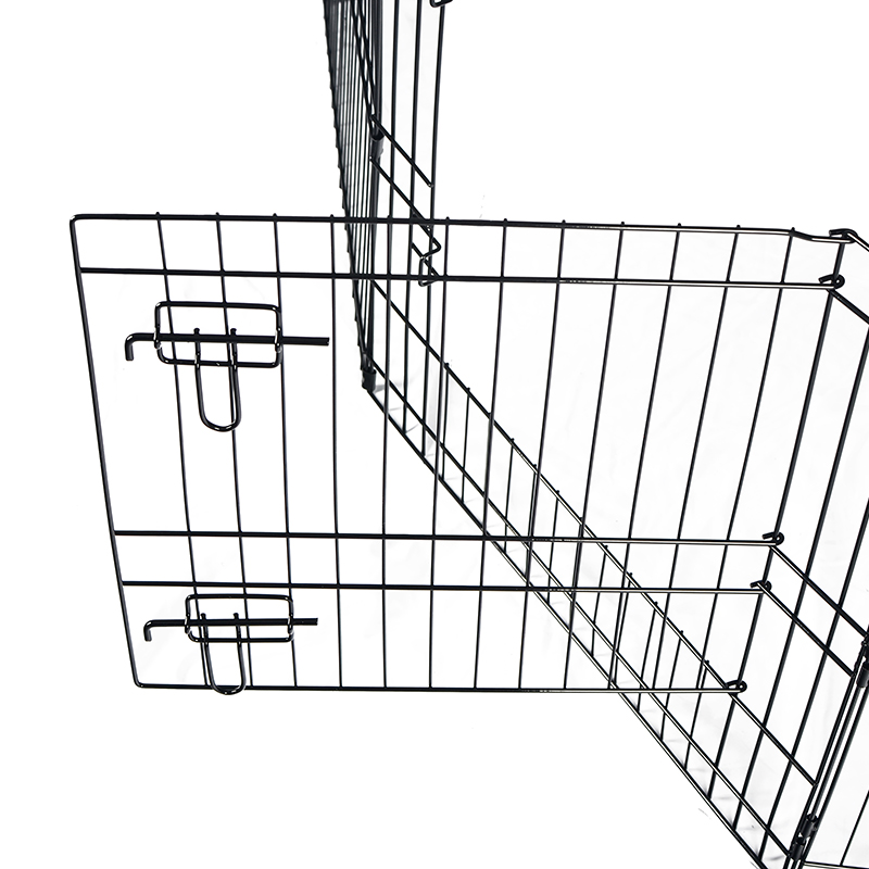Plopen per cane metallico a filo pieghevole a 8 pannelli con coperchio superiore e cuscinetto inferiore Plopen per cane metallico a filo pieghevole a 8 pannelli con coperchio superiore e cuscinetto inferiore