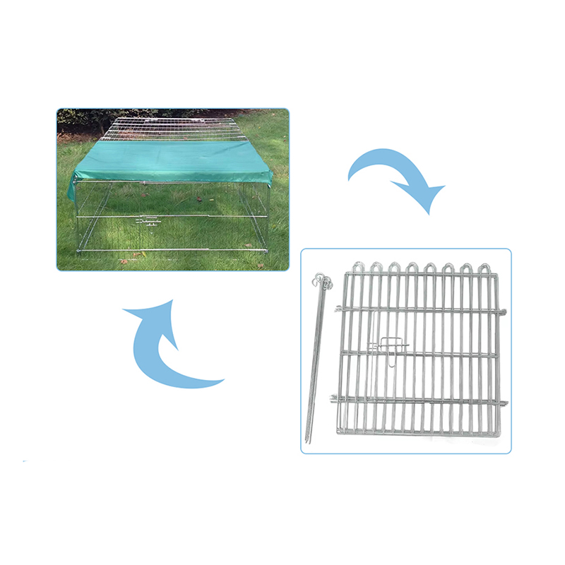 Cagnolo per cani esterno in metallo pieghevole esterno Cagnolo per cani esterno in metallo pieghevole esterno