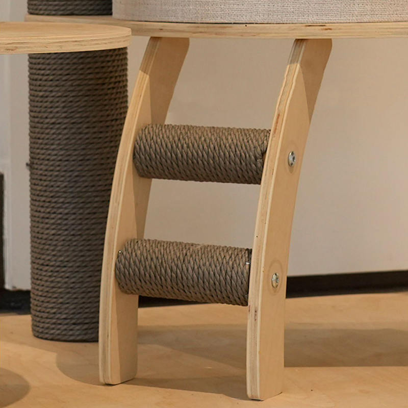 Torre Pavimento al soffitto Talbero gatto in legno in legno massiccio interno Torre Pavimento al soffitto Talbero gatto in legno in legno massiccio interno