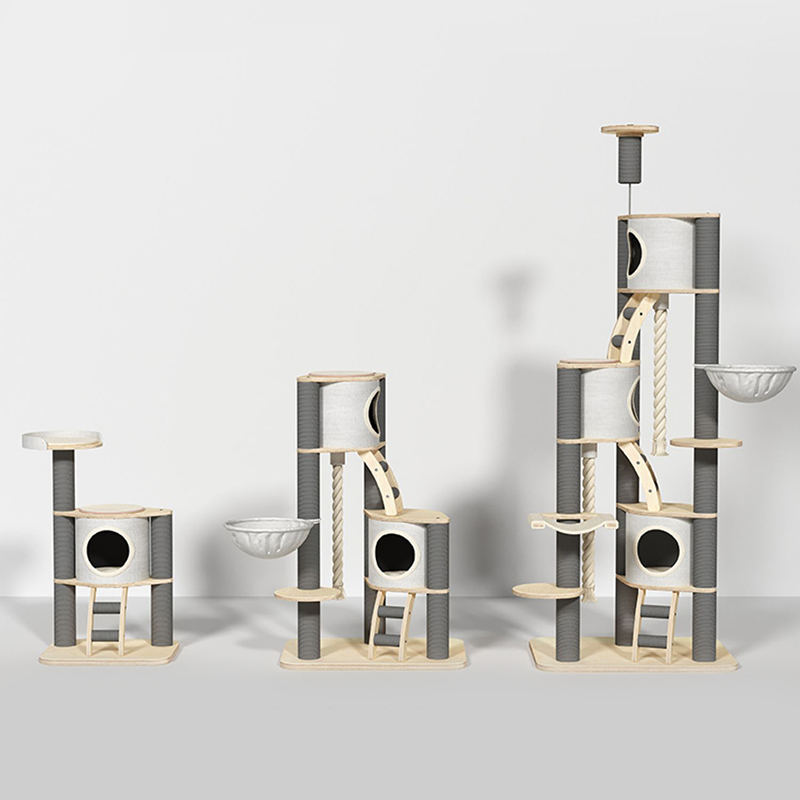 Torre Pavimento al soffitto Talbero gatto in legno in legno massiccio interno Torre Pavimento al soffitto Talbero gatto in legno in legno massiccio interno