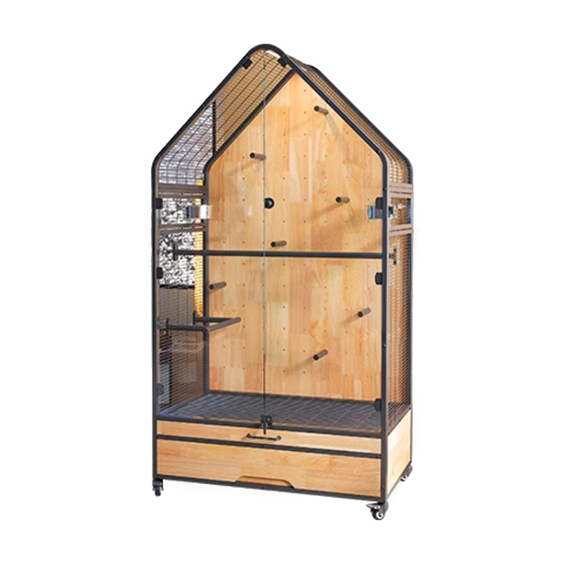 Gabbia in legno e acciaio grandi gabbie da riproduzione di uccelli pappagalli rimovibili rimovibili con ruote