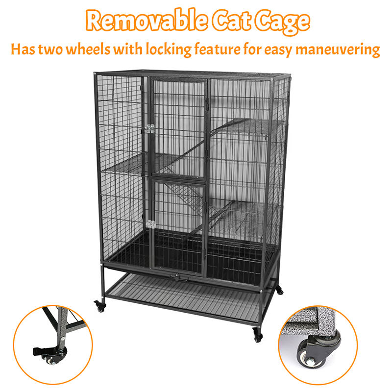 Grande gabbia per gatto da gatto da gatto da gallina da 2/3/3/3/4 livelli con ruote Grande gabbia per gatto da gatto da gatto da gallina da 2/3/3/3/4 livelli con ruote