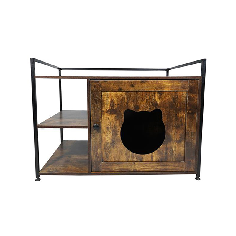 Gabbia per gatti in stile mobili con cabinetto di lettiera