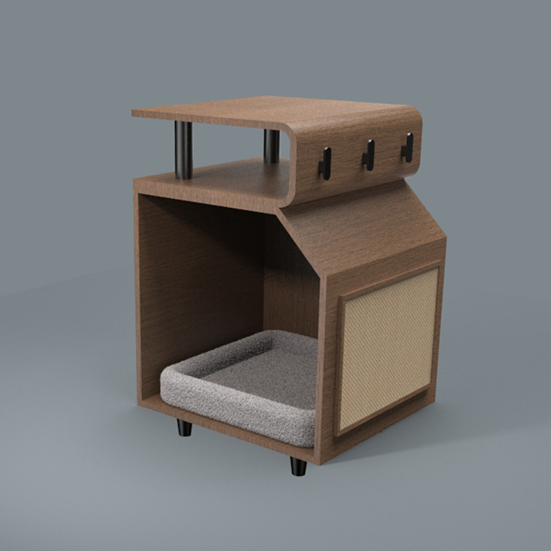 Letti per animali domestici in legno Letti di gatto con bordo di graffi Letti per animali domestici in legno Letti di gatto con bordo di graffi