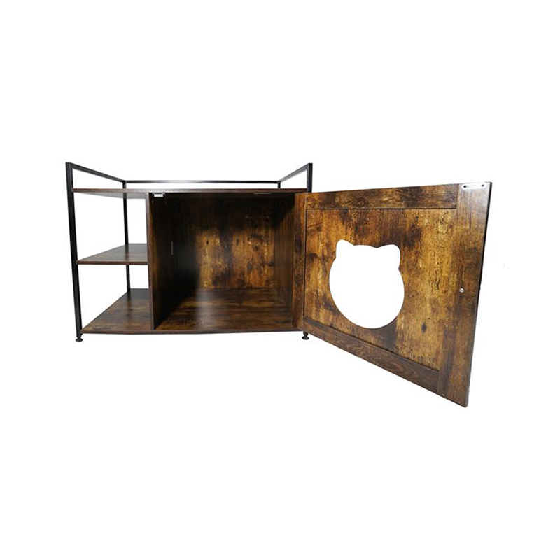 Gabbia per gatti in stile mobili con cabinetto di lettiera Gabbia per gatti in stile mobili con cabinetto di lettiera