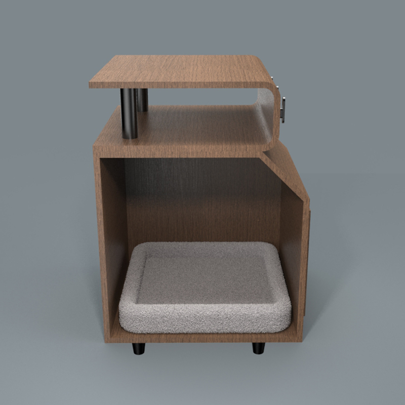 Letti per animali domestici in legno Letti di gatto con bordo di graffi Letti per animali domestici in legno Letti di gatto con bordo di graffi