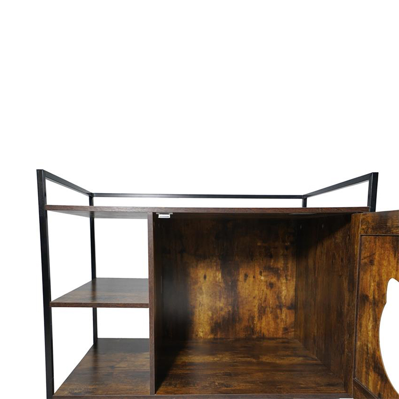 Gabbia per gatti in stile mobili con cabinetto di lettiera Gabbia per gatti in stile mobili con cabinetto di lettiera