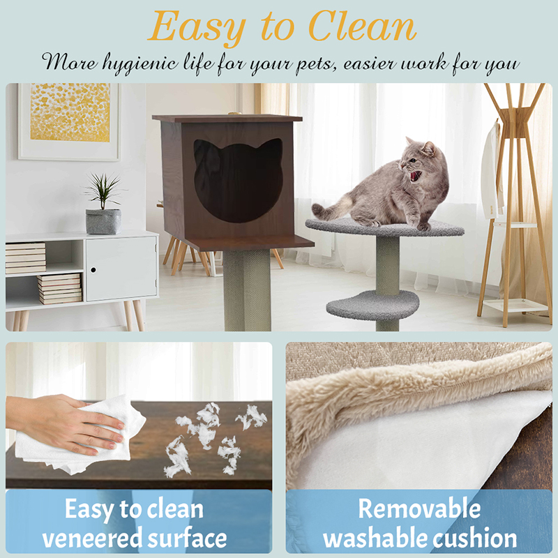 Talbero da gatto da gallina con tela da arrampicata con torre gatto in legno Talbero da gatto da gallina con tela da arrampicata con torre gatto in legno