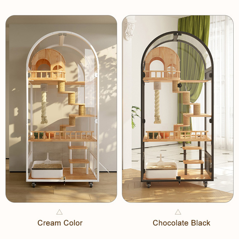 Hotel per gatti in legno interno Hotel Panoramica Villa Solid Cat Gage Armadio Hotel per gatti in legno interno Hotel Panoramica Villa Solid Cat Gage Armadio