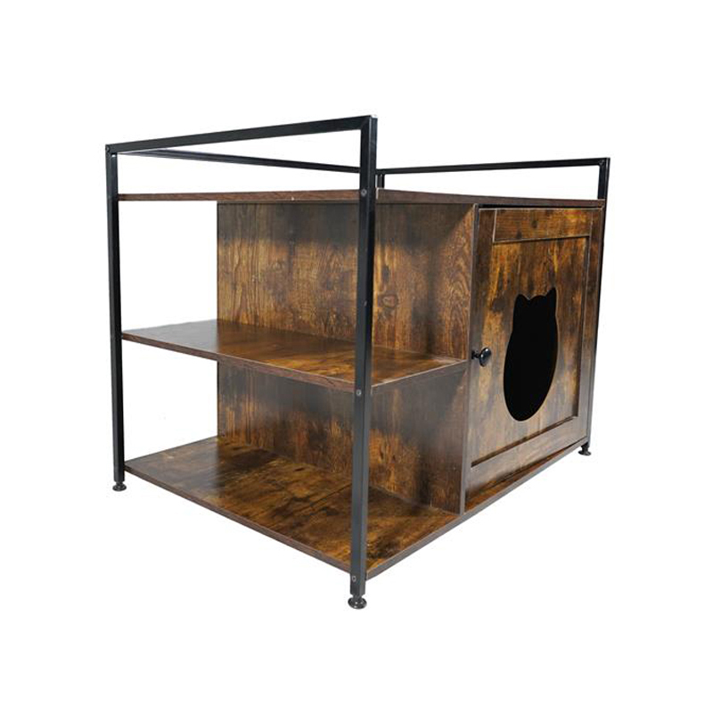 Gabbia per gatti in stile mobili con cabinetto di lettiera Gabbia per gatti in stile mobili con cabinetto di lettiera