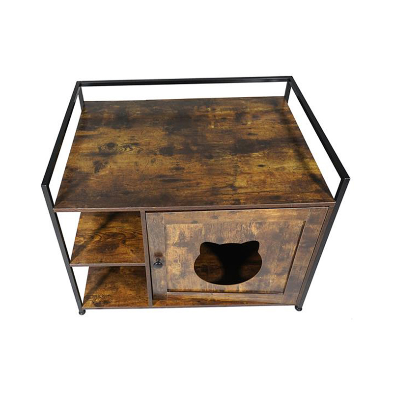 Gabbia per gatti in stile mobili con cabinetto di lettiera Gabbia per gatti in stile mobili con cabinetto di lettiera