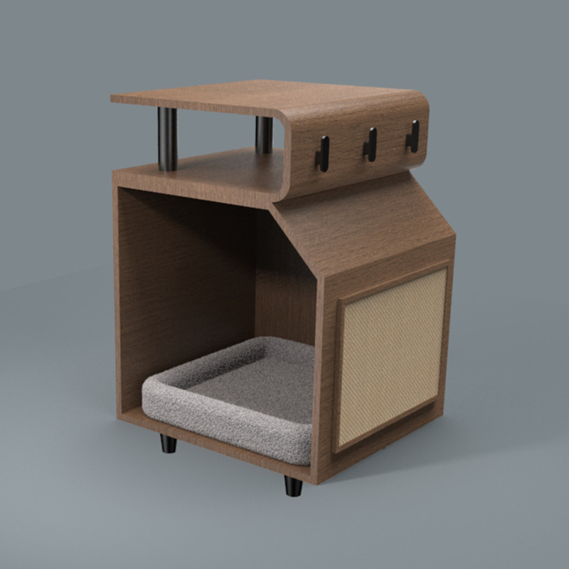 Letti per animali domestici in legno Letti di gatto con bordo di graffi Letti per animali domestici in legno Letti di gatto con bordo di graffi