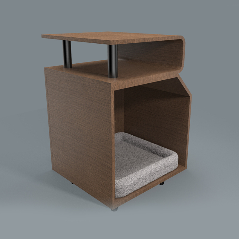 Letti per animali domestici in legno Letti di gatto con bordo di graffi Letti per animali domestici in legno Letti di gatto con bordo di graffi