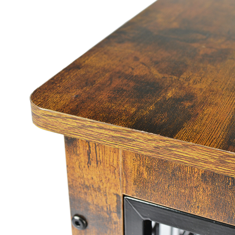 Cage per cani in metallo in stile mobili in legno interno Cage per cani in metallo in stile mobili in legno interno