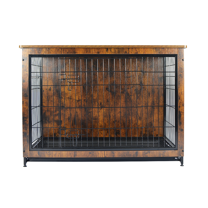 Cage per cani in metallo in stile mobili in legno interno