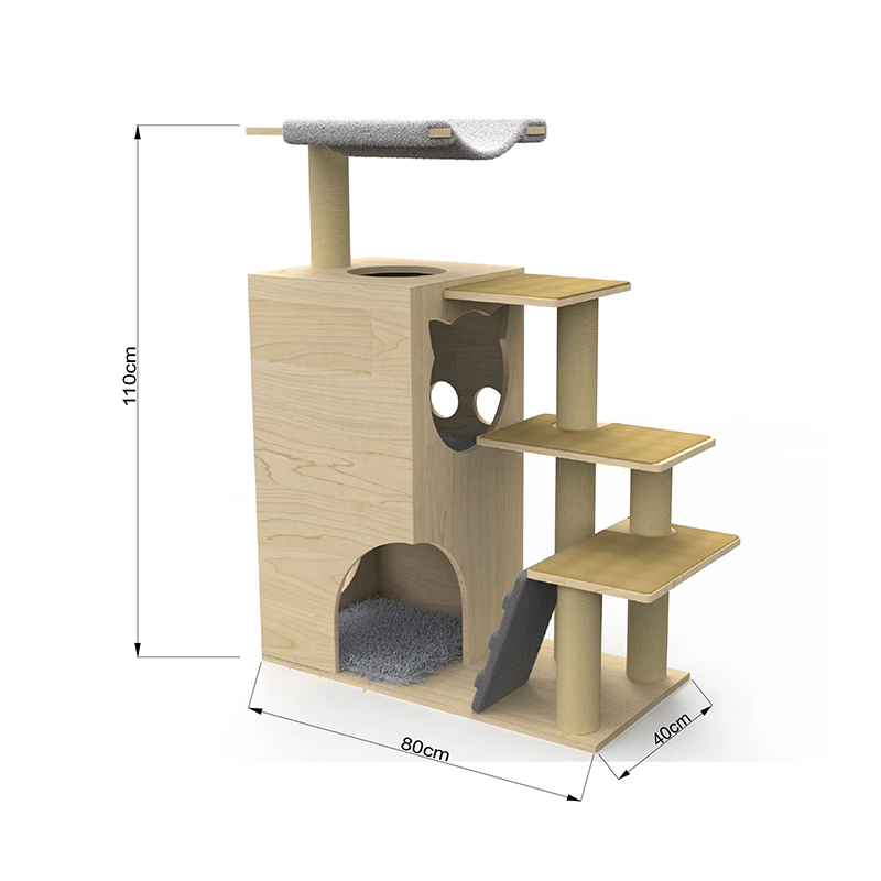 Tela da arrampicata con gatto con cat dell'albero gatto con torre in legno con pali di graffi di sisal Tela da arrampicata con gatto con cat dell'albero gatto con torre in legno con pali di graffi di sisal