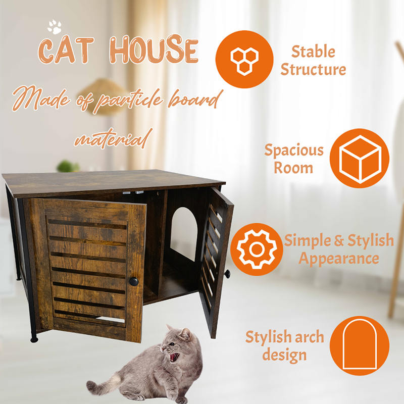 Capi mobili gatti gabbia tavolino cabinet con divisore Capi mobili gatti gabbia tavolino cabinet con divisore