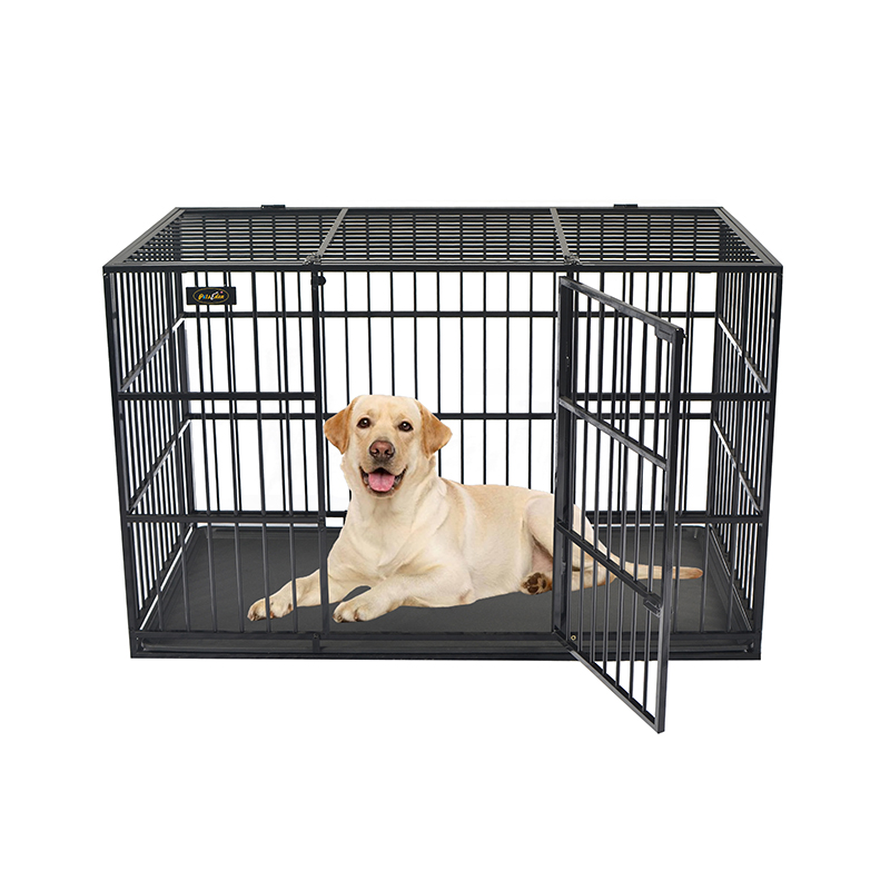Cage per cani metallici a tubo antiewew aperta Cage per cani metallici a tubo antiewew aperta