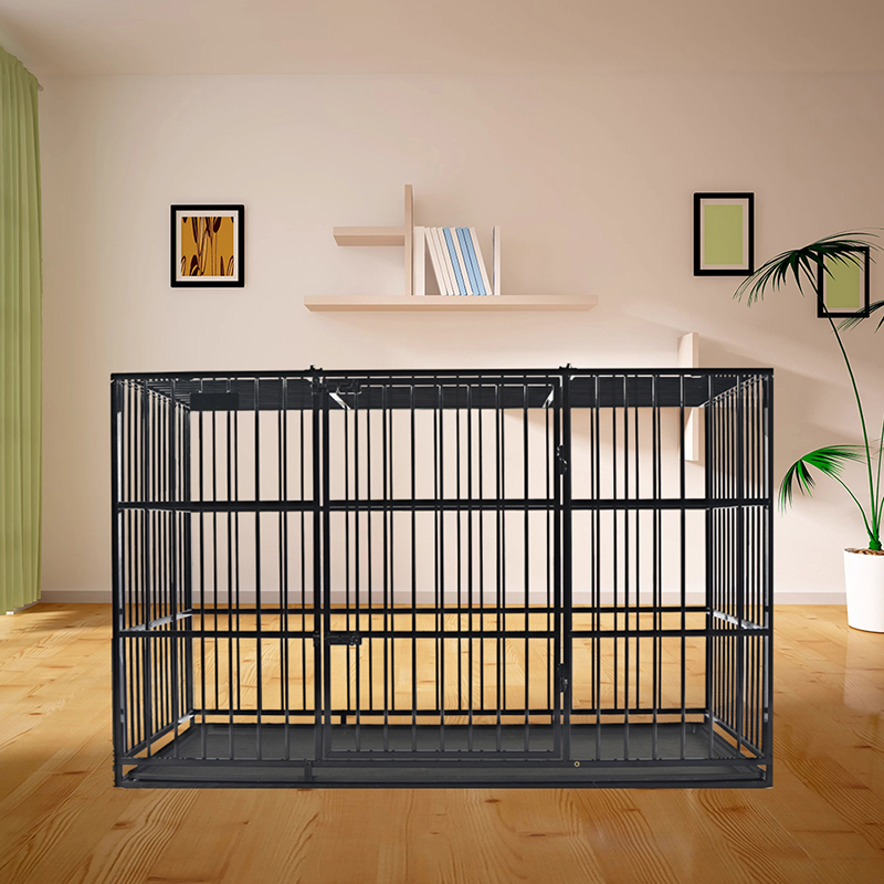 Cage per cani metallici a tubo antiewew aperta Cage per cani metallici a tubo antiewew aperta