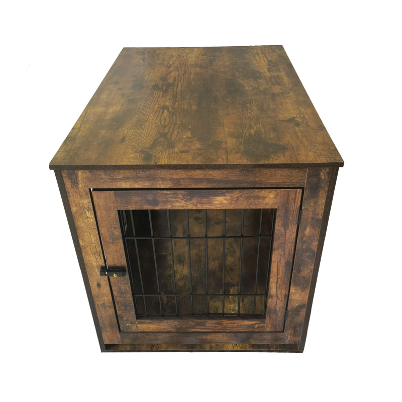 Doppia porta rustica mobili in legno stile gabbia per cani Doppia porta rustica mobili in legno stile gabbia per cani