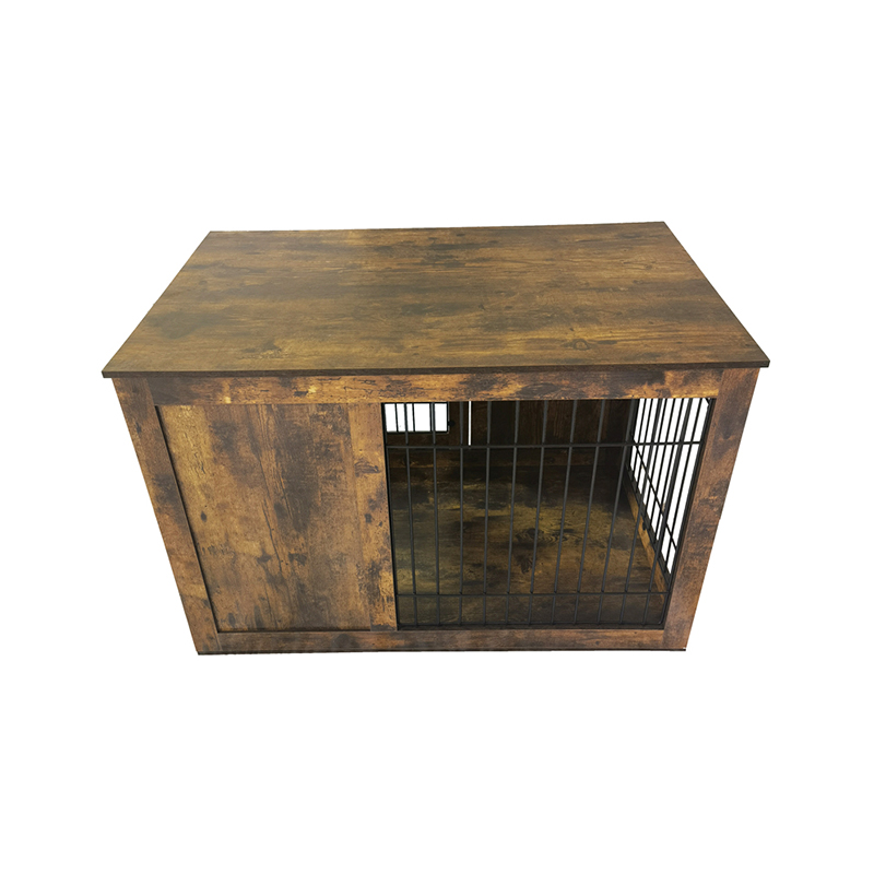 Doppia porta rustica mobili in legno stile gabbia per cani Doppia porta rustica mobili in legno stile gabbia per cani