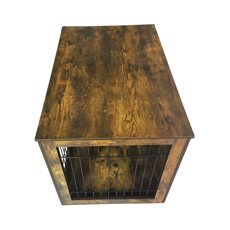 Doppia porta rustica mobili in legno stile gabbia per cani Doppia porta rustica mobili in legno stile gabbia per cani