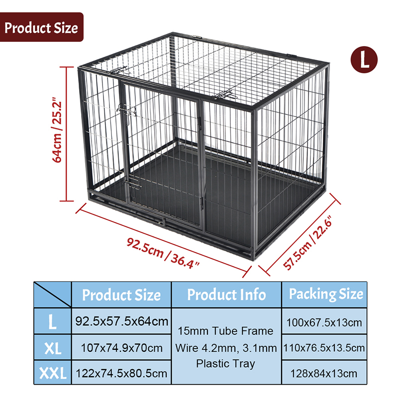 XXL Open Toptube Metal Dog Cage XXL Open Toptube Metal Dog Cage