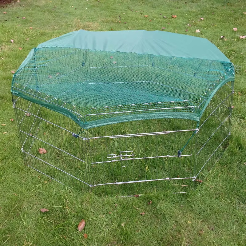 Filo pieghevole a ghiottona di cani da cane esterno con copertina superiore Filo pieghevole a ghiottona di cani da cane esterno con copertina superiore