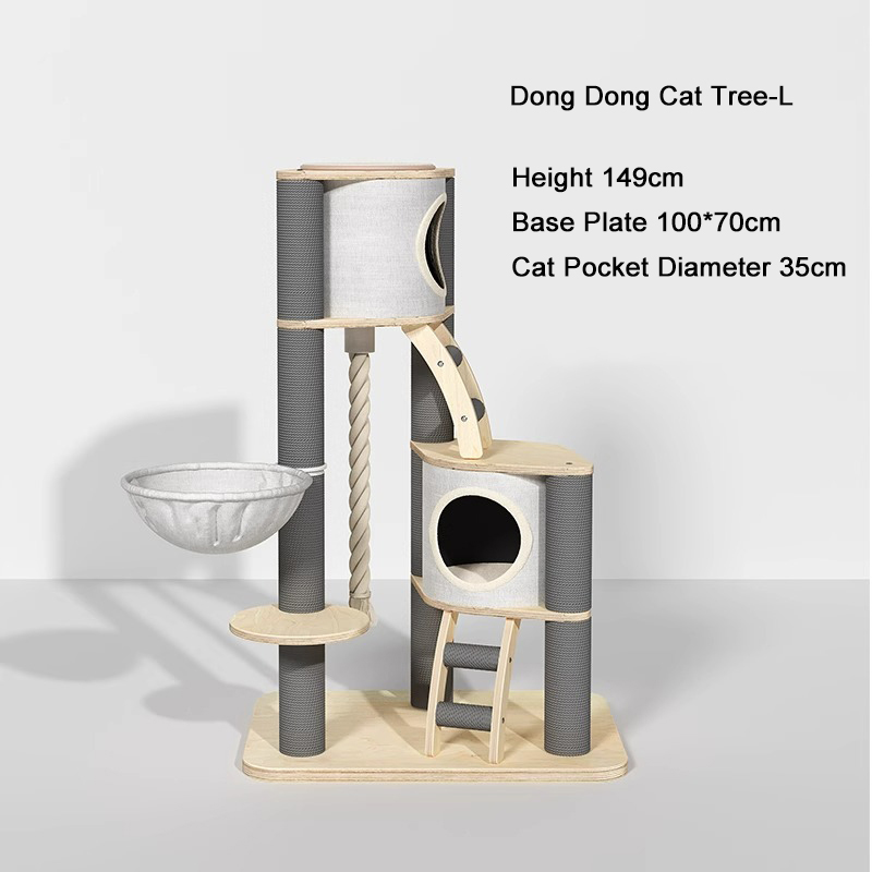 Torre Pavimento al soffitto Talbero gatto in legno in legno massiccio interno Torre Pavimento al soffitto Talbero gatto in legno in legno massiccio interno