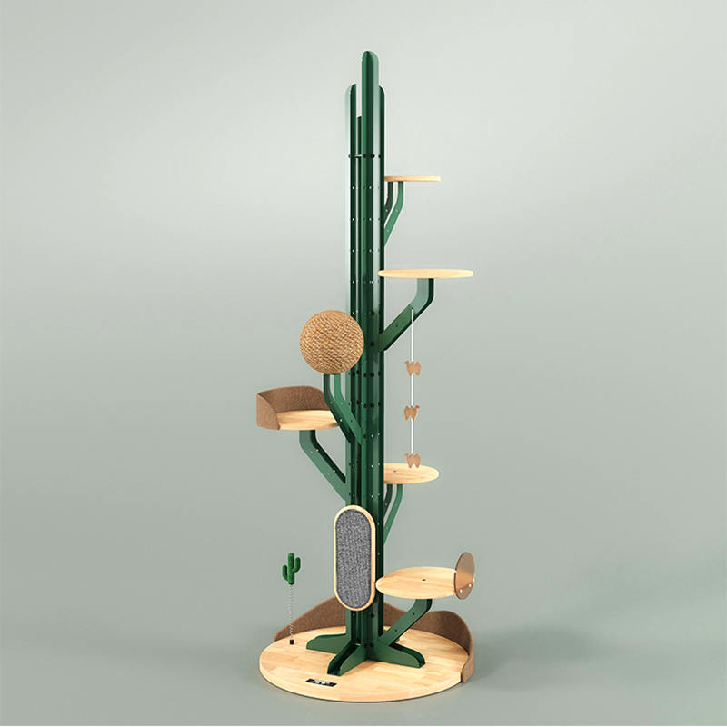 Cactus Shape Gat Tree Climbing Frame con tavola di graffi Cactus Shape Gat Tree Climbing Frame con tavola di graffi